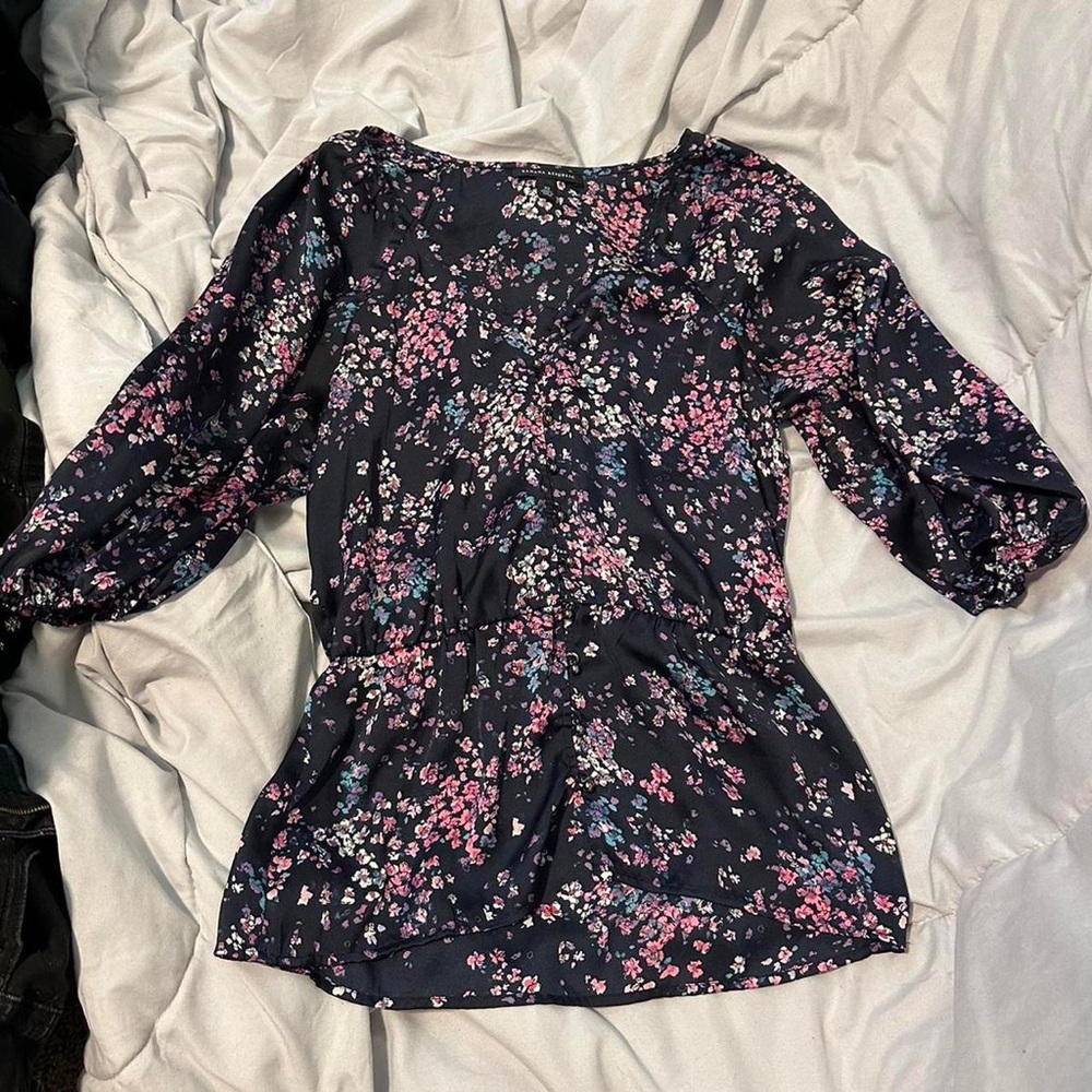 Banana Republic, XS, Floral 3/4 Sleeve Blouse